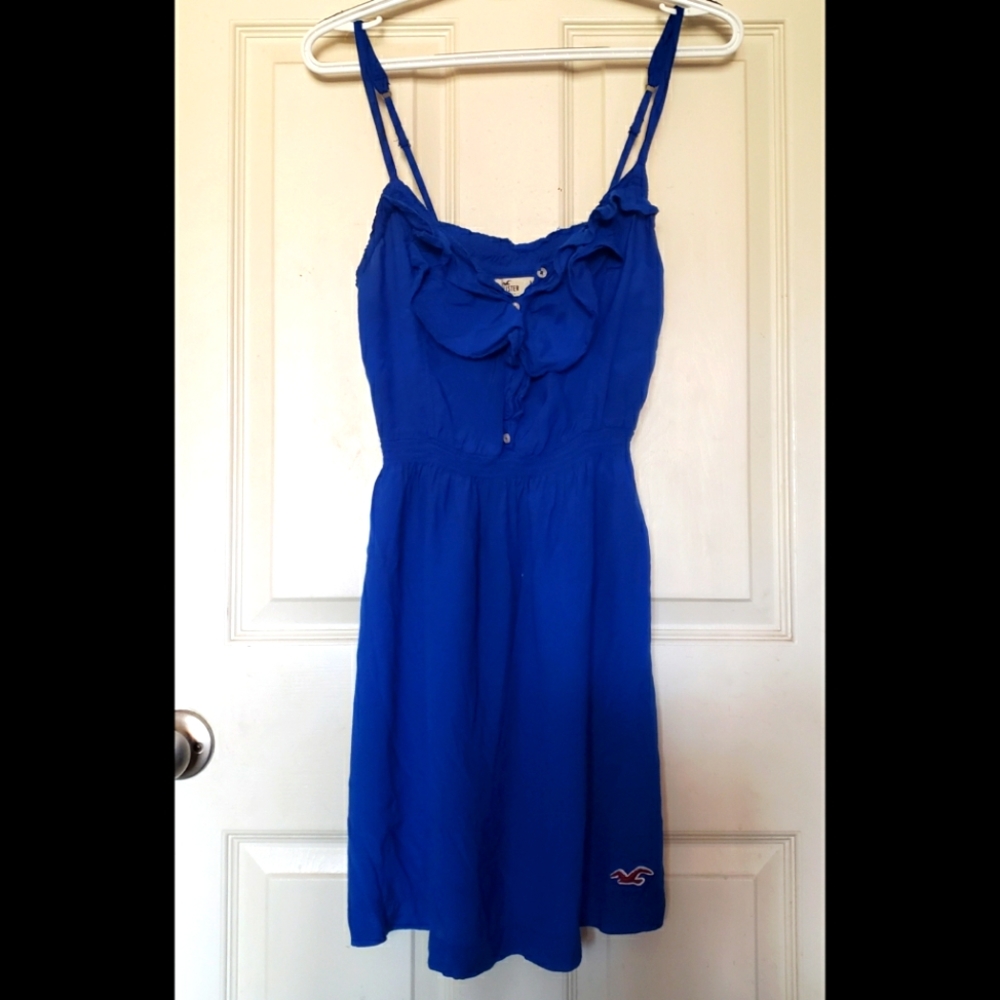Hollister Royal Blue Ruffle Sundress S